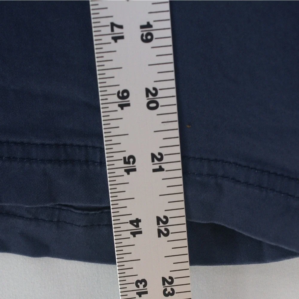 Gap‎ Mens Navy Blue Chino Shorts 9 Inch Inseam Stretch Cotton Size 16 Tall